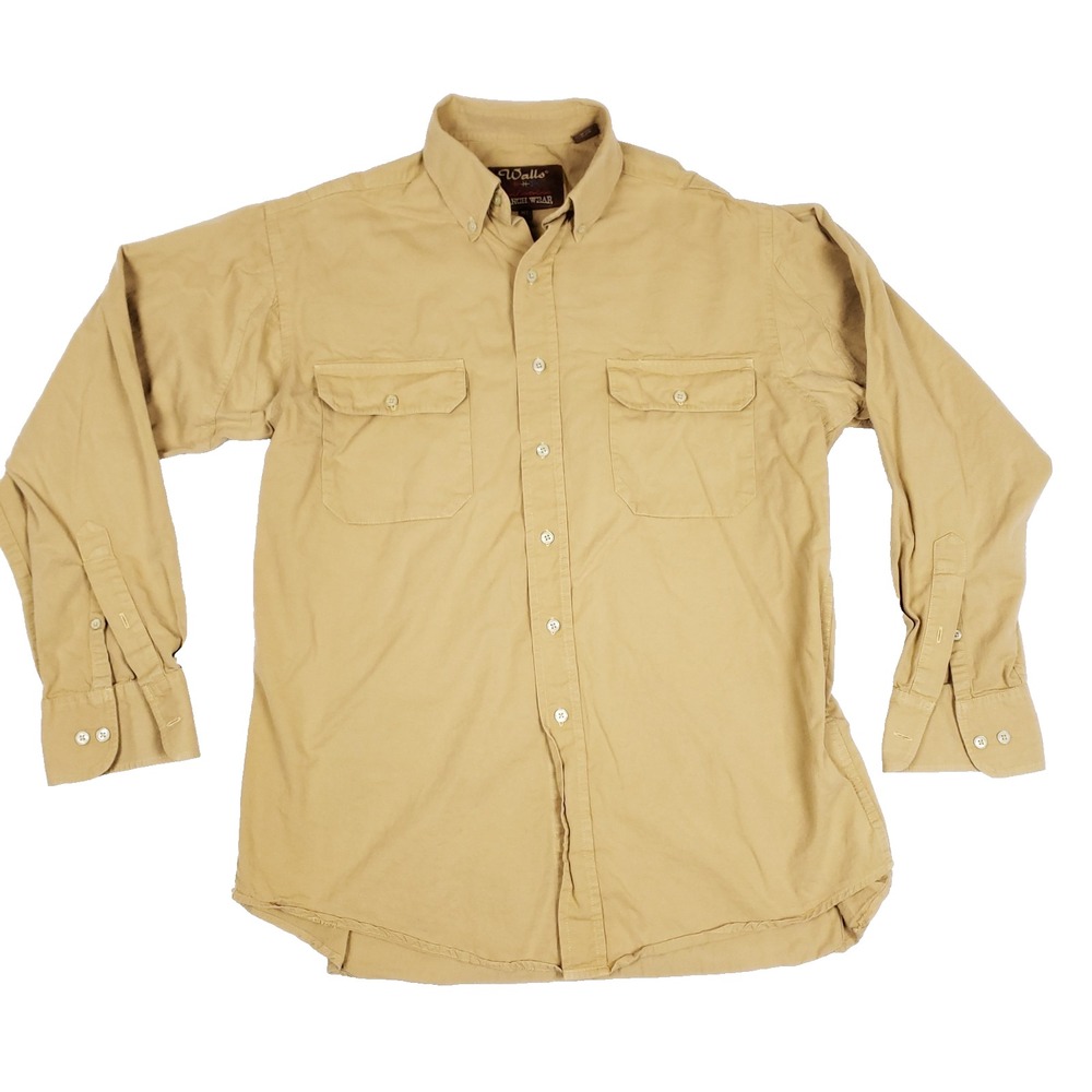 Walls‎ Button Down Shirt Utility Western MT Tan Ranchcore Heritage Outdoorsman